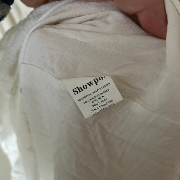 Showpo Getting It Right The First Time Off Shoulder Mini Dress White Size 8 - Picture 4 of 6